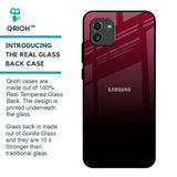 Wine Red Glass Case For Samsung Galaxy A03