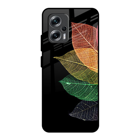 Colorful Leaves Redmi K50i 5G Glass Back Cover Online
