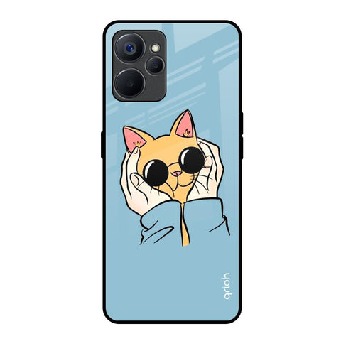 Adorable Cute Kitty Realme 9i 5G Glass Back Cover Online