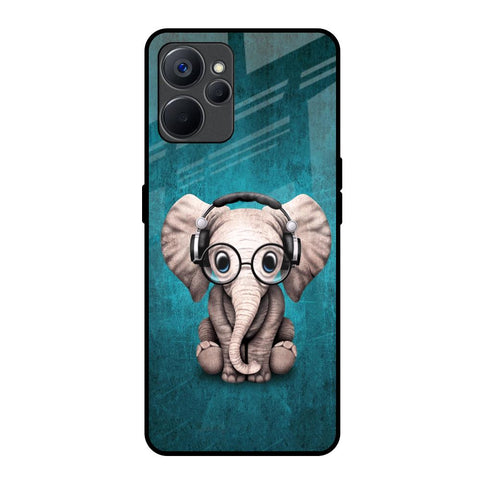 Adorable Baby Elephant Realme 9i 5G Glass Back Cover Online