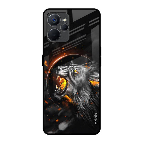 Aggressive Lion Realme 9i 5G Glass Back Cover Online