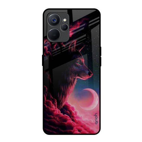 Moon Wolf Realme 9i 5G Glass Back Cover Online