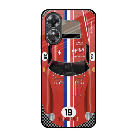 Racing Vintage OPPO A17 Glass Back Cover Online