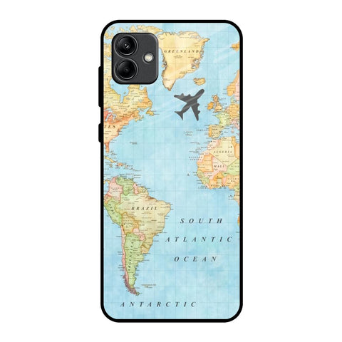 Travel Map Samsung Galaxy A04 Glass Back Cover Online