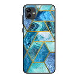 Turquoise Geometrical Marble Samsung Galaxy A04 Glass Back Cover Online