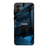 Polygonal Blue Box Samsung Galaxy A04 Glass Back Cover Online
