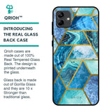 Turquoise Geometrical Marble Glass Case for Samsung Galaxy A04