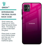 Purple Ombre Pattern Glass Case for Samsung Galaxy A04