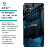 Polygonal Blue Box Glass Case For Samsung Galaxy A04
