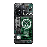 Green Camo Circuit OnePlus 11 5G Glass Back Cover Online