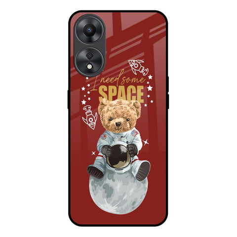 Astronaut Bear Oppo A58 5G Glass Back Cover Online