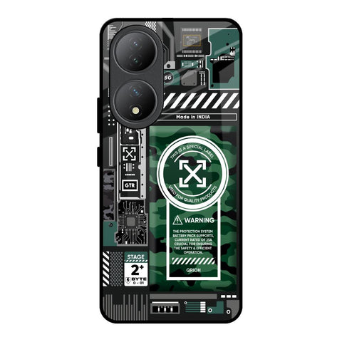 Green Camo Circuit Vivo Y100 5G Glass Back Cover Online