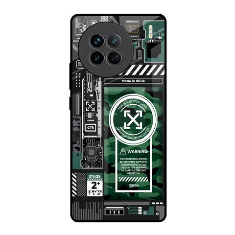 Green Camo Circuit Vivo X90 5G Glass Back Cover Online