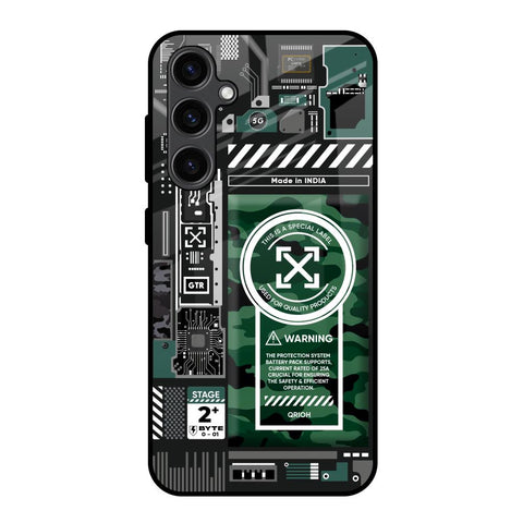 Green Camo Circuit Samsung Galaxy S23 FE 5G Glass Back Cover Online