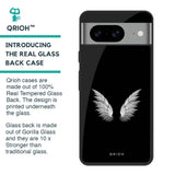 White Angel Wings Glass Case for Google Pixel 8