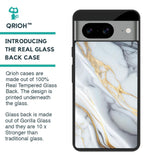 White Grey Marble Glass Case for Google Pixel 8