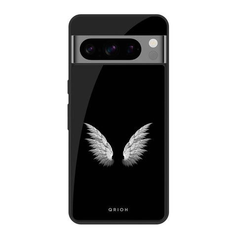 White Angel Wings Google Pixel 8 Pro Glass Cases & Covers Online