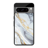 White Grey Marble Google Pixel 8 Pro Glass Cases & Covers Online