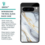 White Grey Marble Glass Case for Google Pixel 8 Pro