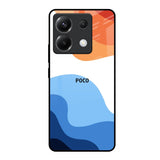 Wavy Color Pattern Poco X6 5G Glass Back Cover Online