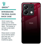 Wine Red Glass Case For Poco X6 5G