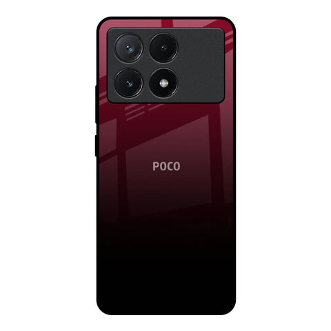 Wine Red Poco X6 Pro 5G Glass Back Cover Online