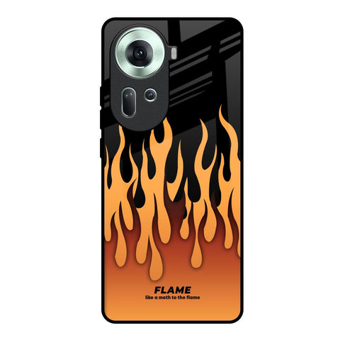 Fire Flame Oppo Reno11 5G Glass Back Cover Online