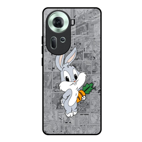 Cute Baby Bunny Oppo Reno11 5G Glass Back Cover Online