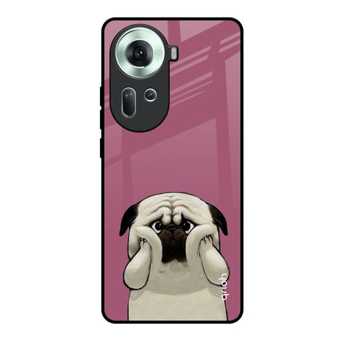 Funny Pug Face Oppo Reno11 5G Glass Back Cover Online