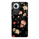 Black Spring Floral Oppo Reno11 5G Glass Back Cover Online