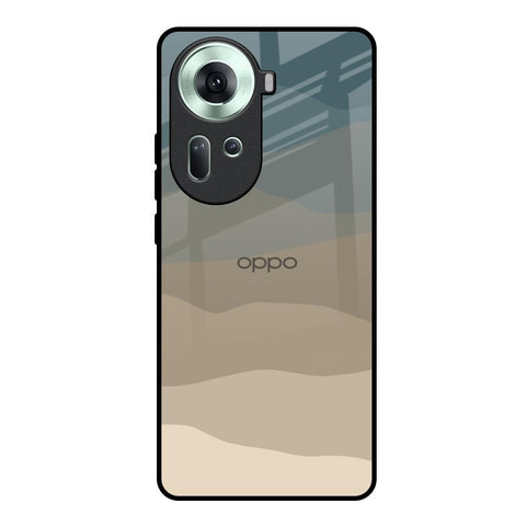 Abstract Mountain Pattern Oppo Reno11 5G Glass Back Cover Online