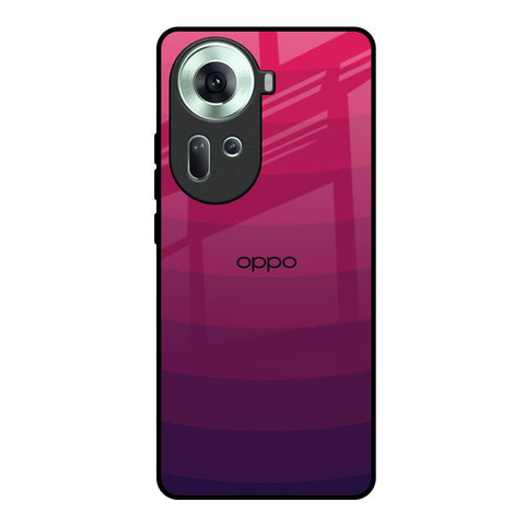 Wavy Pink Pattern Oppo Reno11 5G Glass Back Cover Online