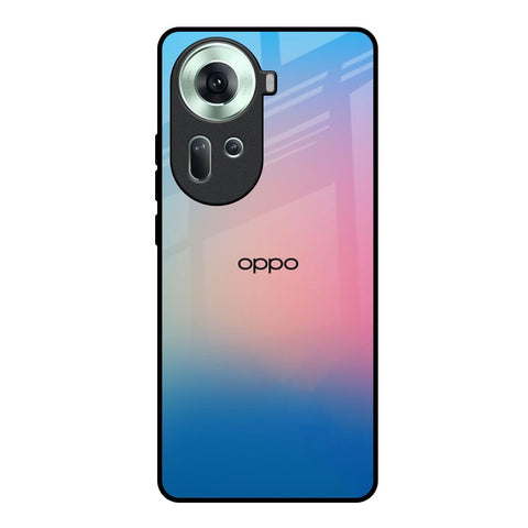 Blue & Pink Ombre Oppo Reno11 5G Glass Back Cover Online