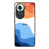 Wavy Color Pattern Oppo Reno11 5G Glass Back Cover Online