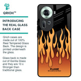 Fire Flame Glass Case for Oppo Reno11 5G