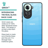 Wavy Blue Pattern Glass Case for Oppo Reno11 5G