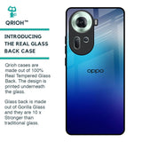 Blue Rhombus Pattern Glass Case for Oppo Reno11 5G