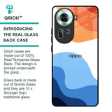 Wavy Color Pattern Glass Case for Oppo Reno11 5G