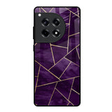 Geometric Purple OnePlus 12R 5G Glass Back Cover Online