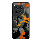 Camouflage Orange OnePlus 12R 5G Glass Back Cover Online