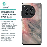 Pink And Grey Marble Glass Case For OnePlus 12R 5G