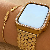 Gold Single Halo Crystal Bumper Case