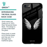 White Angel Wings Glass Case for iPhone 7