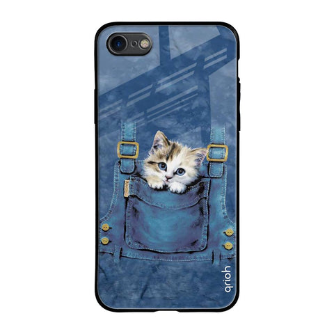 Kitty In Pocket iPhone 8 Glass Back Cover Online