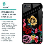 Floral Decorative Glass Case For iPhone 8