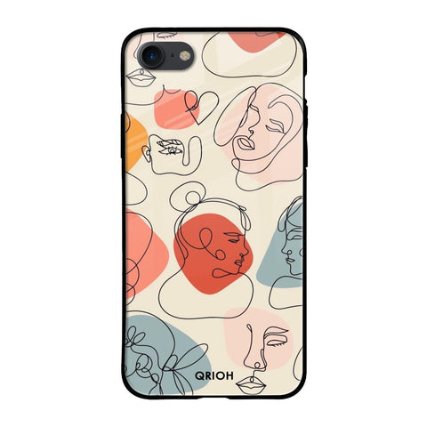 Abstract Faces Apple iPhone 8 Glass Cases & Covers Online