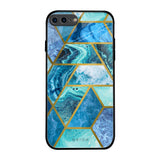 Turquoise Geometrical Marble iPhone 8 Plus Glass Back Cover Online