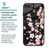 Black Cherry Blossom Glass Case for iPhone 8 Plus