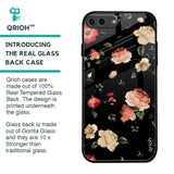 Black Spring Floral Glass Case for iPhone 8 Plus