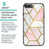 Geometrical Marble Glass Case for iPhone 8 Plus